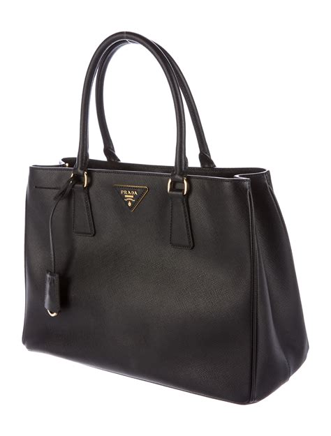 prada saffiano lux galleria double zip tote medium|Prada saffiano crossbody wallet.